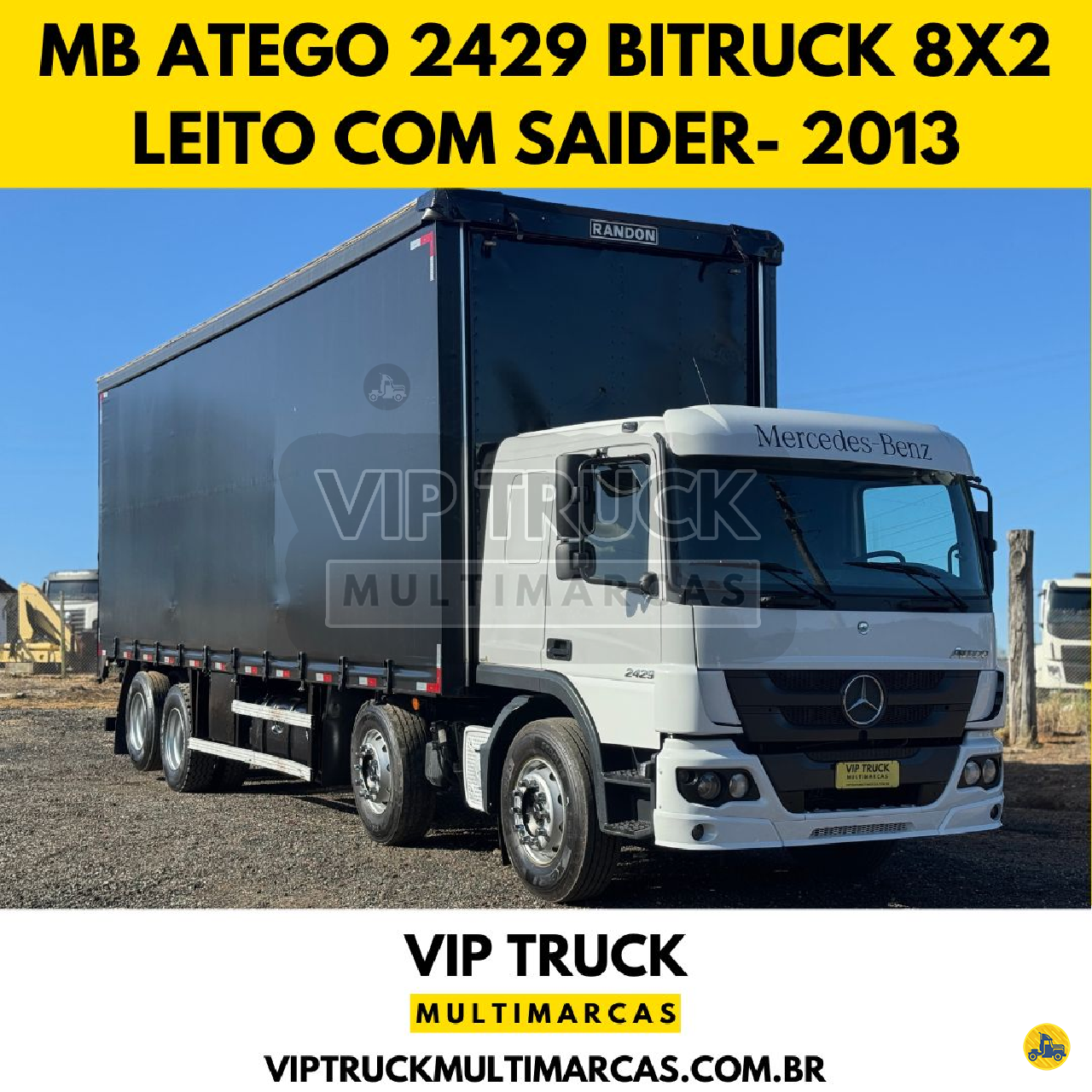 CAMINHAO MERCEDES-BENZ MB 2429 Baú Sider BiTruck 8x2 Vip Truck Multimarcas ICARA SANTA CATARINA SC